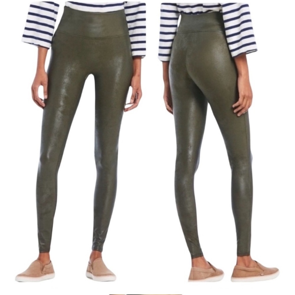• Spanx • Women’s Faux Leather Pull On Leggings
Dark Green Small